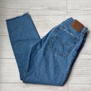 Levi's Wedgie Ankle Straight Blue Jeans